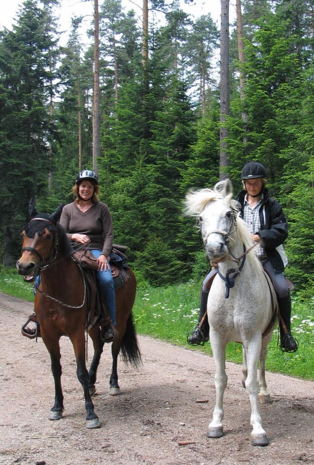 Petra Schrenk aus Mistelbrunn und Pia Landerer aus Gschweiler auf der Strecke.   | Foto: Privat