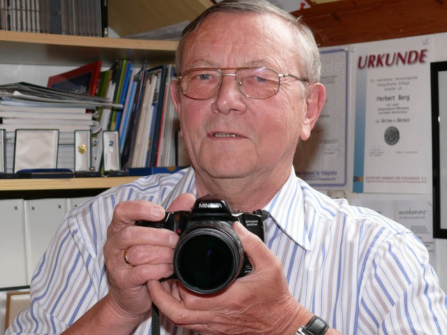 Herbert Berg bei seinem Hobby.  | Foto: F. Leonhard