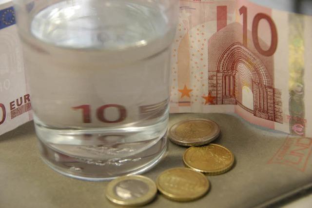 Das Regenwasser in Euro und Cent