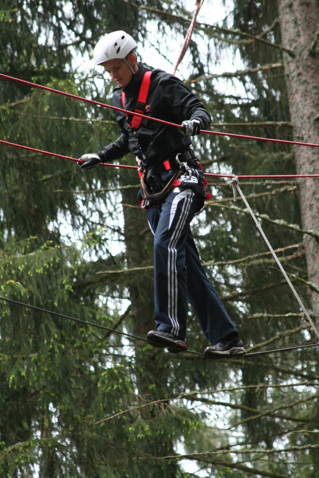 Wackelkandidat auf dem Hochseil:    Th...eltcup-Gesamtsieger der Skispringer     | Foto: Dieter Maurer