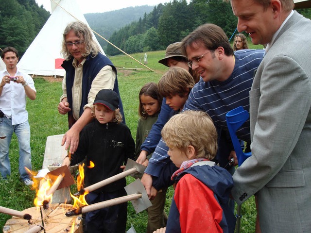 Fr Kinder gemacht, aber auch (von rec...ten Spa am Tipilager in Schuttertal.   | Foto: barbara singler