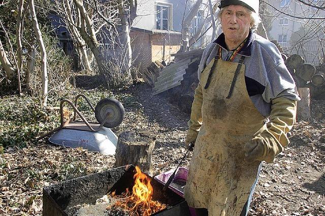 Ausgebrannt im Park der Villa Bauer