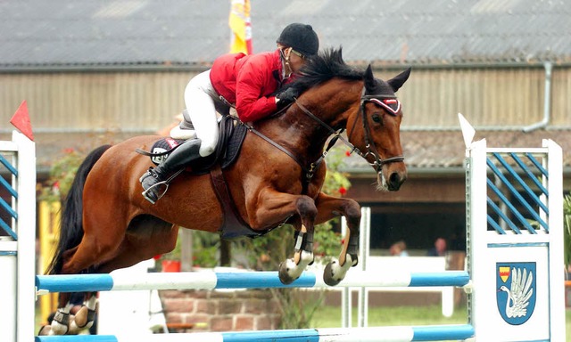 Julia Rode siegte mit den Kollegen des RV Lahr in der Mannschaftsspringprfung.   | Foto:  Wolfgang Knstle