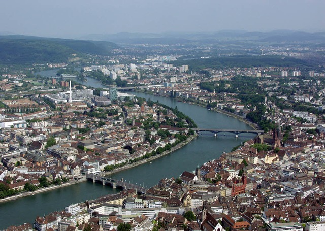 Eine prosperierende Dreiland-Metropole... Region Basiliensis fr Basel 2020.     | Foto: Erich Meyer/ BZ