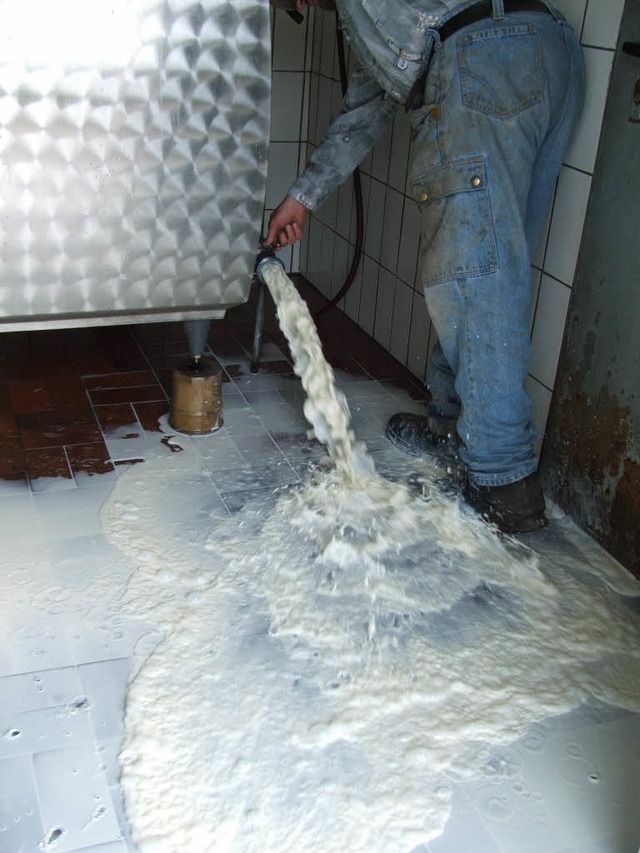 Die Milch luft in einigen Betrieben im Hochschwarzwald in den Abfluss.    | Foto: alexandra wehrle