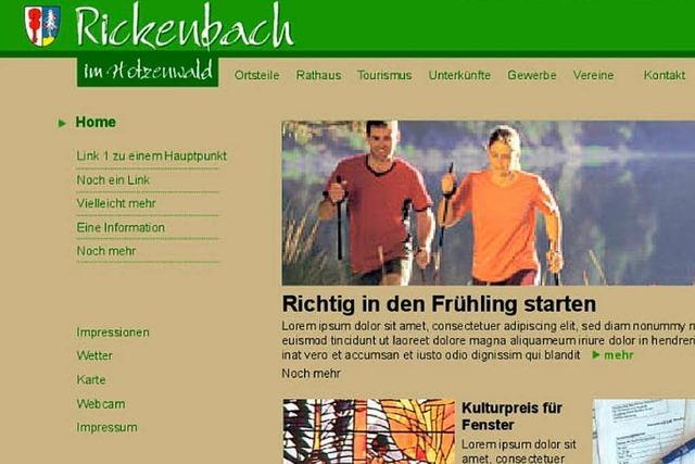 Homepage Rickenbach ist attraktiv und anschaulich