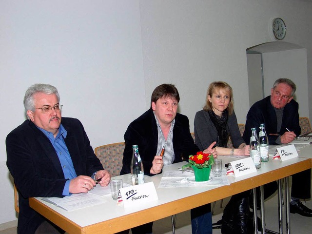 Bei der Podiumsdiskussion in Zell:  <B...  und Moderator Dieter Mohr</Bildtext>  | Foto: Silke Hartenstein