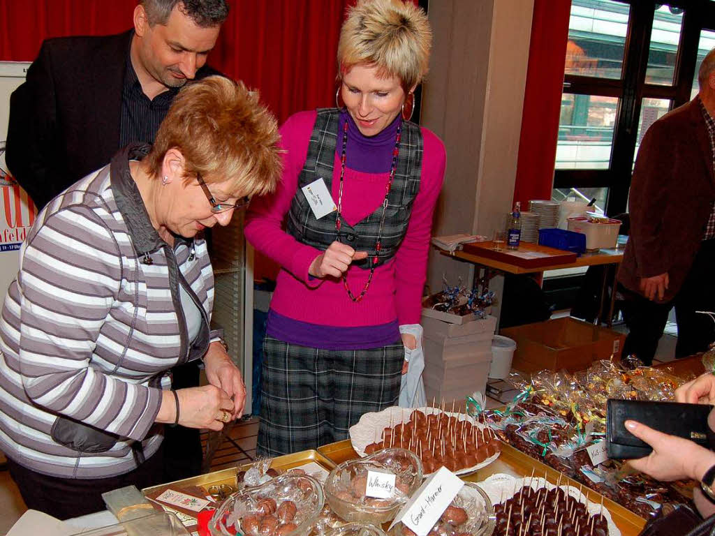 Andrang bei Chocolatier Manfred Schmid.