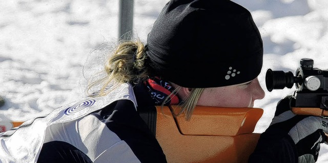 Zielsicher zur deutschen Biathlon-Vize...t: Annika Knoll wurde Zweite im Sprint  | Foto: Patrick Seeger (A)