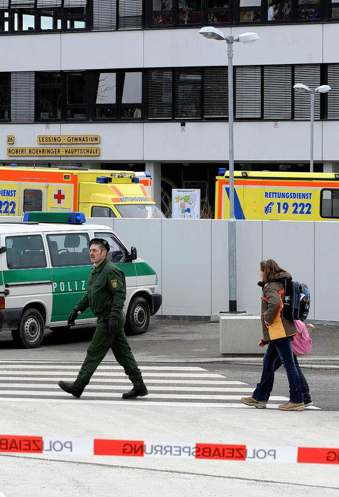 Etwa 1000 Polizisten und Rettungskrfte waren  in Winnenden im Einsatz.