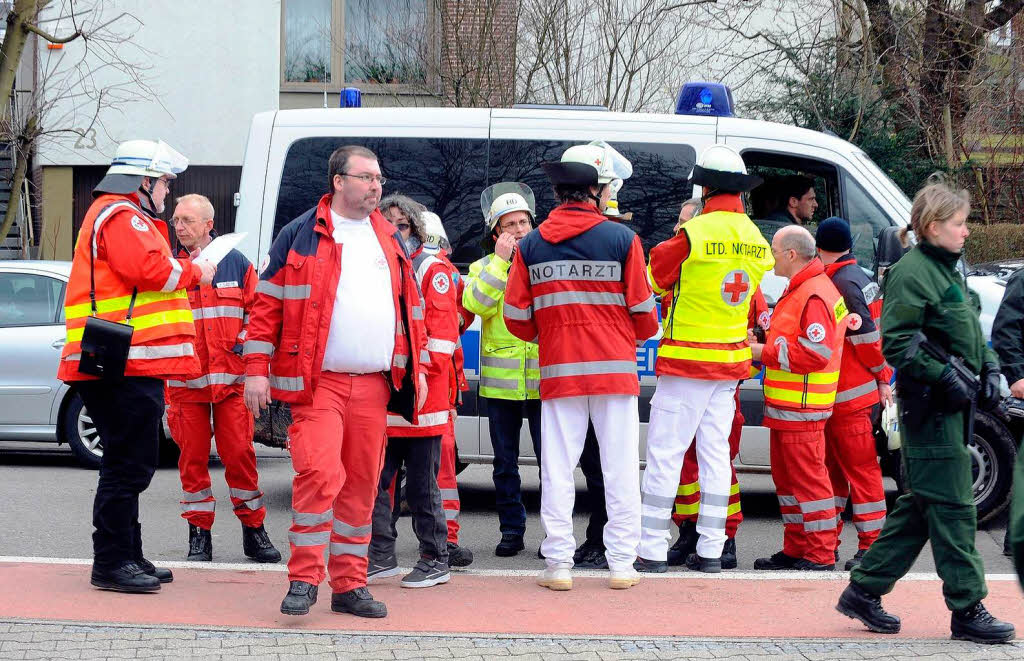 Etwa 1000 Polizisten und Rettungskrfte waren  in Winnenden im Einsatz.