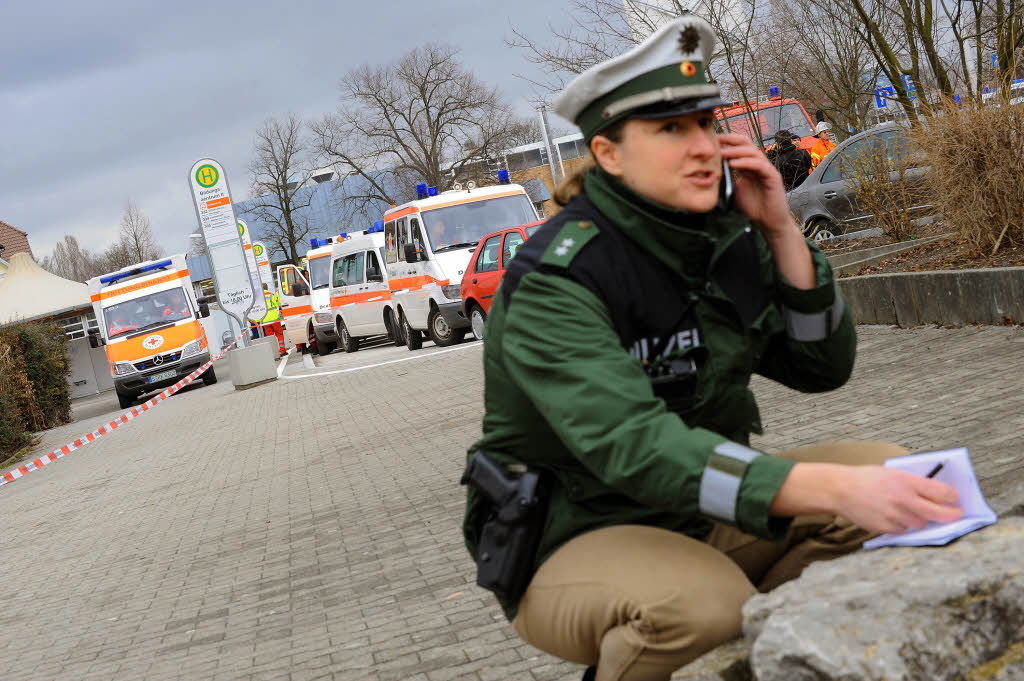 Etwa 1000 Polizisten und Rettungskrfte waren  in Winnenden im Einsatz.
