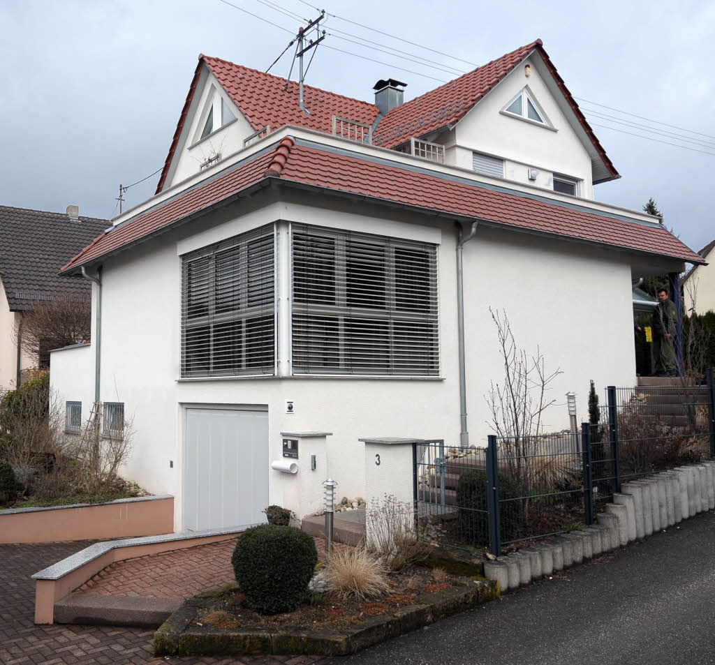 Das Wohnhaus des mutmalichen Amoklufers von Winnenden