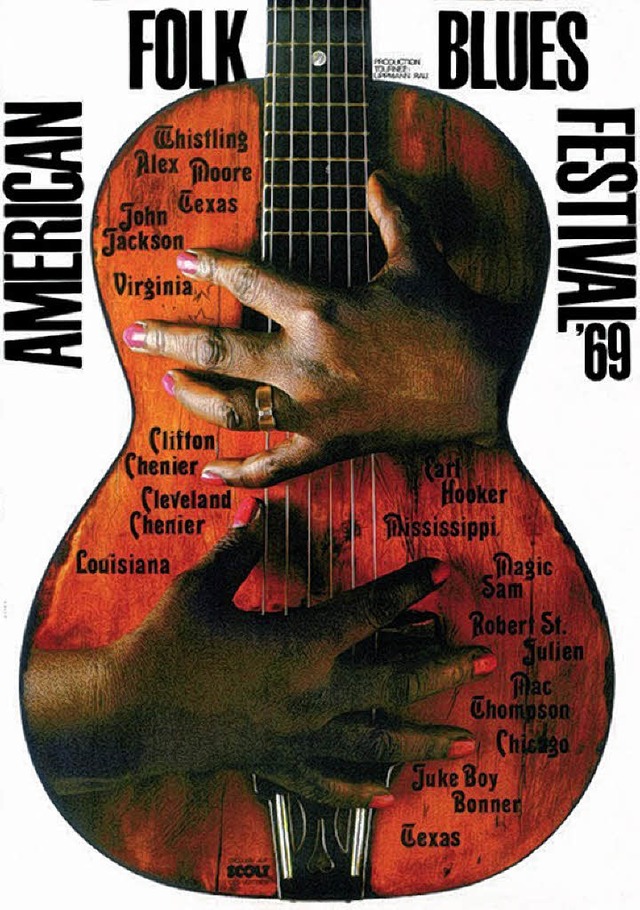 Amerikanischer Folk und Blues 1969: Festivalplakat   | Foto: pro