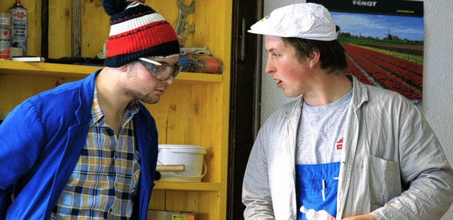 Bernd Baumgartner und Jrgen Eckert (v...n ehr als nur derbe Sprche auf Lager.  | Foto: Peter Schtz