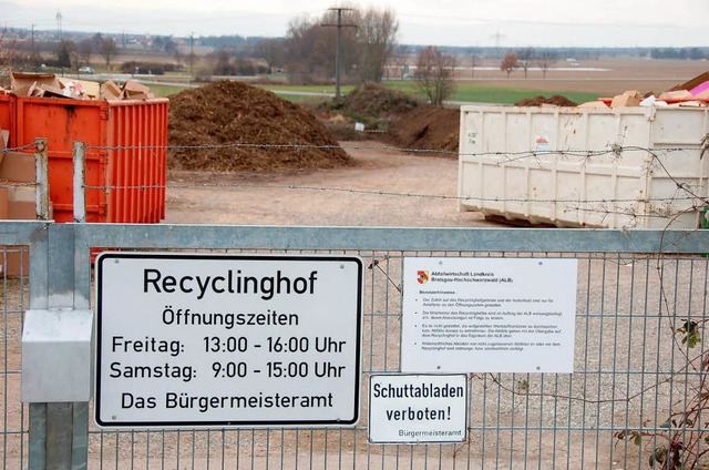 Hat keine Zukunft  mehr: Recyclinghof in Bad Krozingen  | Foto: Markus Donner