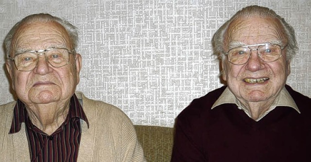 Zwillinge  Alfred  (links) und Walter Huber lieen Forscher staunen.    | Foto: BZ