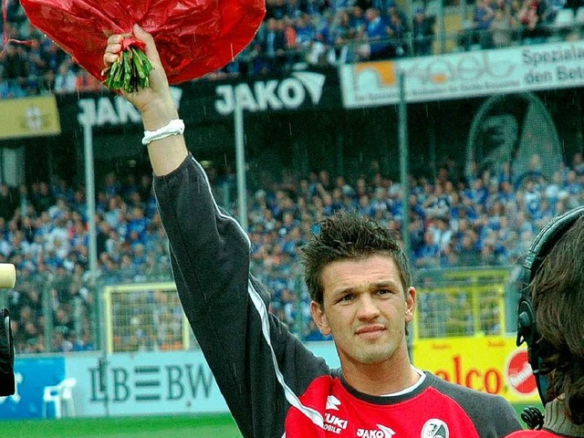 Zlatan Bajramovic bei seinem Abschied aus Freiburg im Mai 2005  | Foto: Michael Heuberger