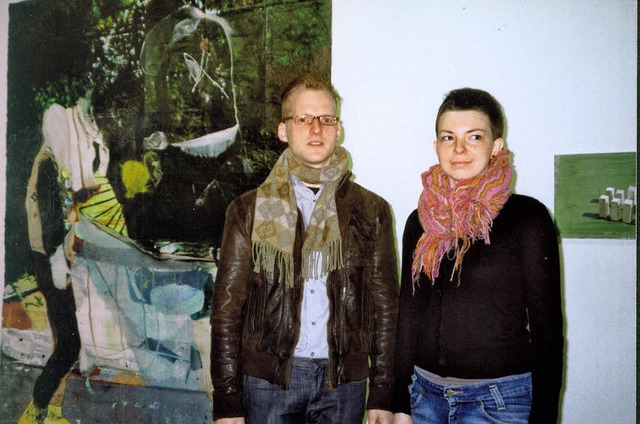 Christiane Bergelt   und Tobias Buckel im Kunstverein    | Foto: grosholz