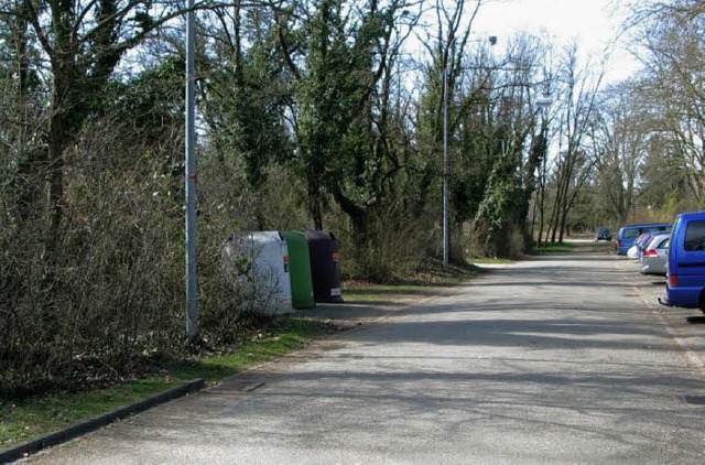 Ein Teil des Gehlzstreifens entlang d...nresidenz am Kurpark&#8220;  weichen.   | Foto: Schtz