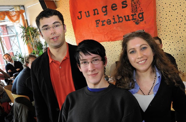Die Top Drei fr Junges Freiburg (v.r....laum, Jan Kinzel und Sebastian Mller.  | Foto: Bamberger