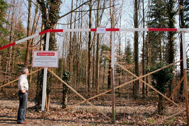 <Bildtext>Mit diesem Schaugerst will ...dammes  aufmerksam machen. </Bildtext>  | Foto: bianka pscheidl