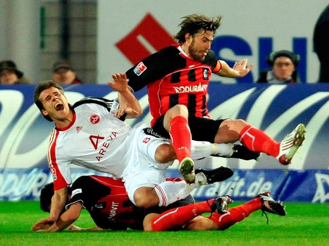 Spielerisch geriet beim SC Freiburg am Montag einiges daneben.  | Foto: Heuberger