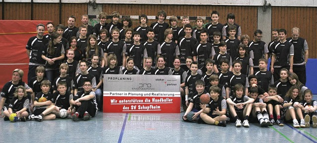 Sie hatten einen ganzen Tag lang ihren... Teilnehmer des Handball-Jugendtages.   | Foto: Privat