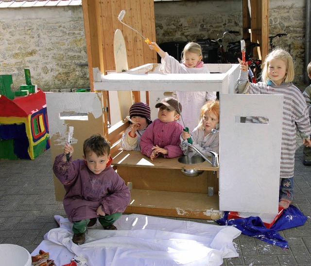 Traumhaus-Projekt im Kindergarten Sapperlot   | Foto: Sabine Ehrentreich