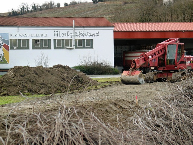 Die Arbeiten zur Erweiterung der Kellerei sind angelaufen.   | Foto: Schtz