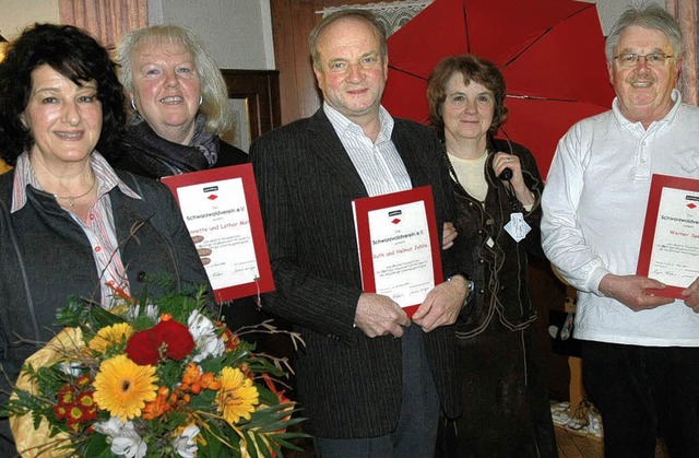 Beim Schwarzwaldverein Hnner-Oberhof ...Jehlin, Ruth Jehlin und Werner Speck.   | Foto: Brigitte  Chymo