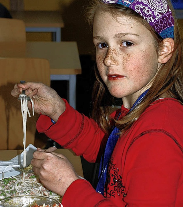 Giselle schmeckt das Essen in der Schule.   | Foto: maj