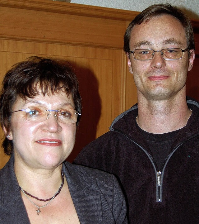 Birgit Rde und Christian Schulze-Frey...erbevereins neue Aufgaben bernommen.   | Foto: Sebastian Barthmes