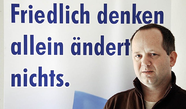 Von Beruf Pazifist: Monty Schdel   | Foto: SELLER