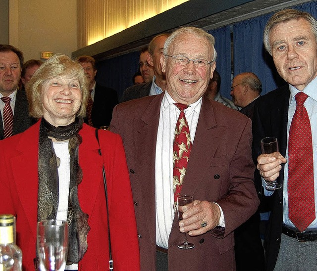 Hubert Peschke mit Frau und OB Niethammer  | Foto: Manfred Risch