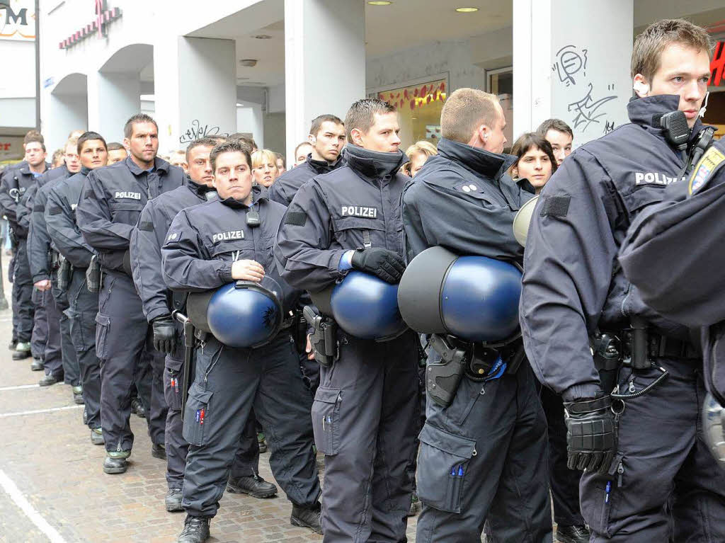 Mehrere hundert Polizisten waren in der Innenstadt im Einsatz.