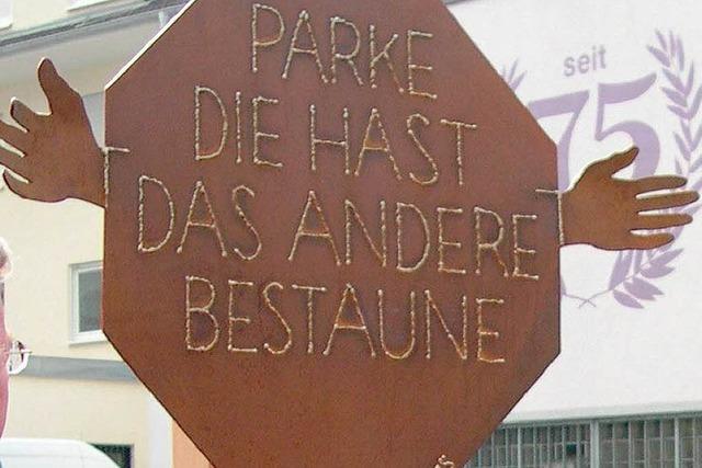 Geschftsleute ermglichen Parkplatz