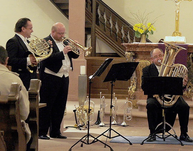 Musik fr Freunde von Blserklang &#82...Harmonic Brass-Ensemble in Meienheim   | Foto: heidi fssel