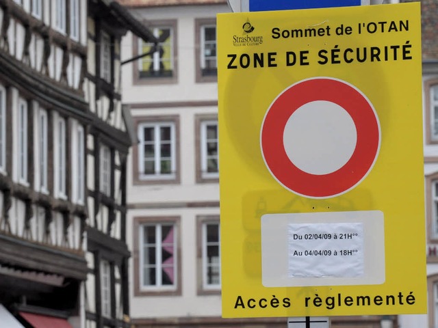 Sicherheitszone: Straburg vor dem Nato-Gipfel.  | Foto: dpa