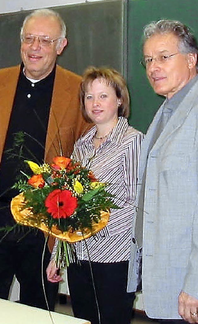 Nicole Maier wird Nachfolgerin von Ber...schuldirektor Bernd Haselmann (links).  | Foto: Schule
