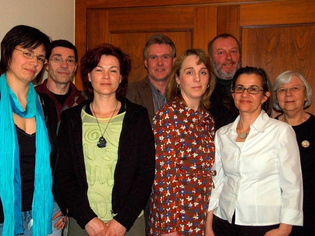 Grne Kandidaten   (von links):  Ebner...Zobel und   Diesch-Vlker (Laufenburg)  | Foto: Winfried Dietsche