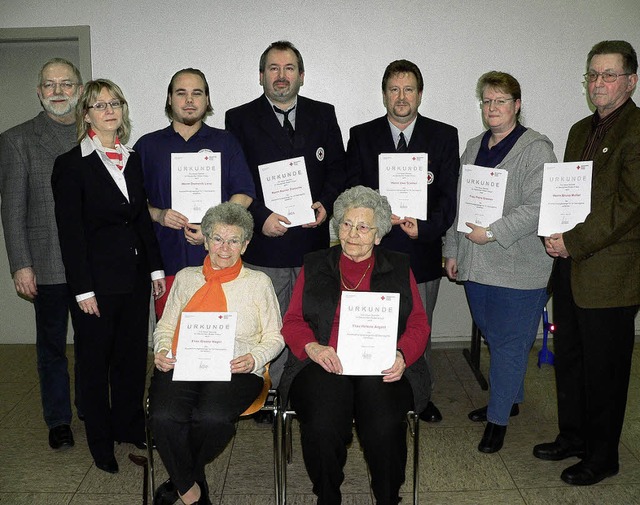 Vorsitzender Ruthard Hirschner und Hei... Hagin und Helene Argast, je 50 Jahre.  | Foto: Georg Diehl