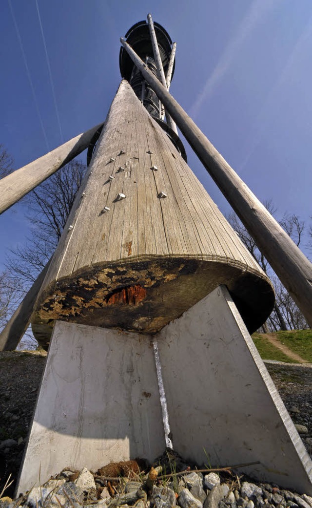 Nchste Woche soll&#8217;s mit dem Pil...hohen Schlossbergturms ein Ende haben.  | Foto: Thomas kunz