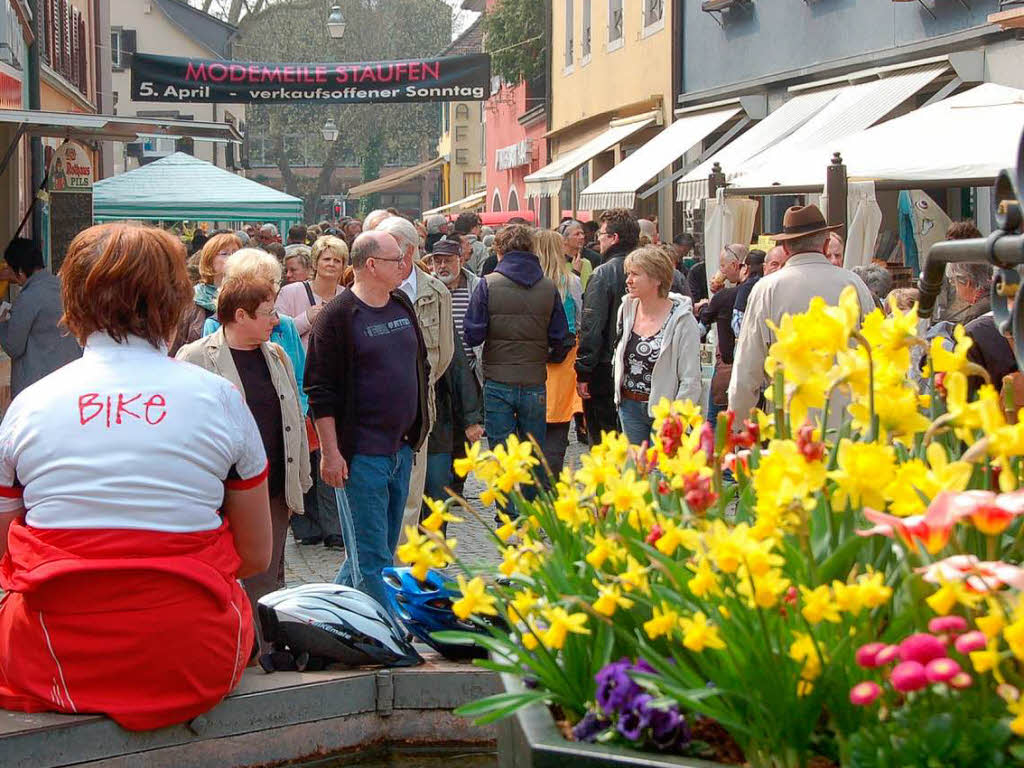 Staufen hat’s: Der verkaufsoffene Sonntag des Gewerbevereins entwickelte sich zum Publikumsrenner.