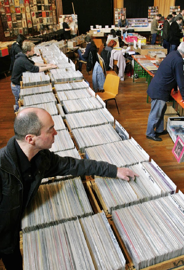 Vinyl-Schallplatten haben noch immer ihre  Fans.   | Foto: rita Eggstein