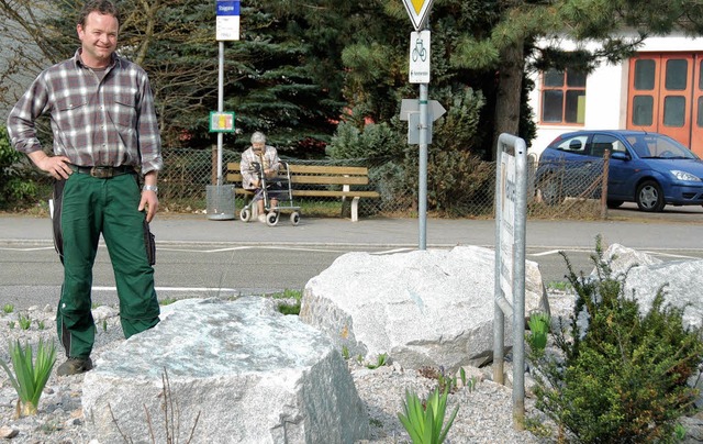 Zeichen gesetzt hat Stadtgrtner Michael Hferlin.    | Foto: Markus Maier