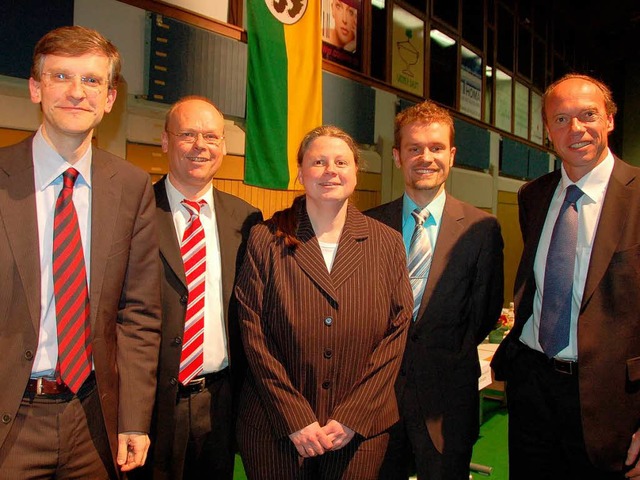 Die Kandidaten der Brgermeisterwahl in Merzhausen.  | Foto: Andrea Gallien