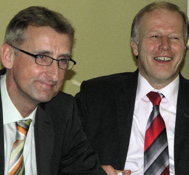 MdB Peter Wei (rechts) und  Bundestagskandidat Armin Schuster  | Foto: H. Siebold