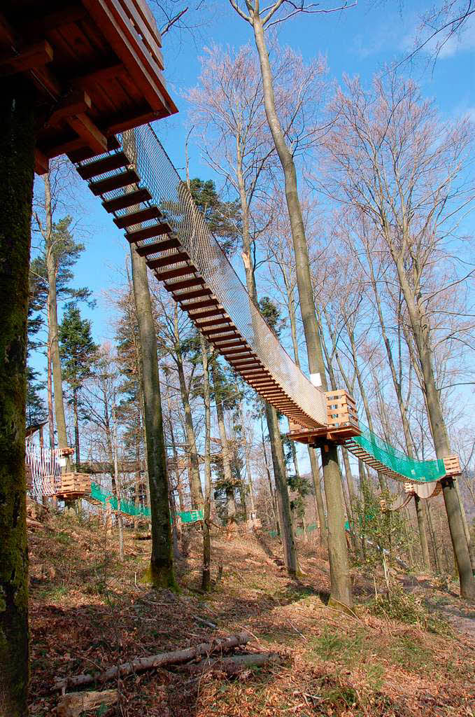 Teil des 200 Meter langen Abenteuerpfades