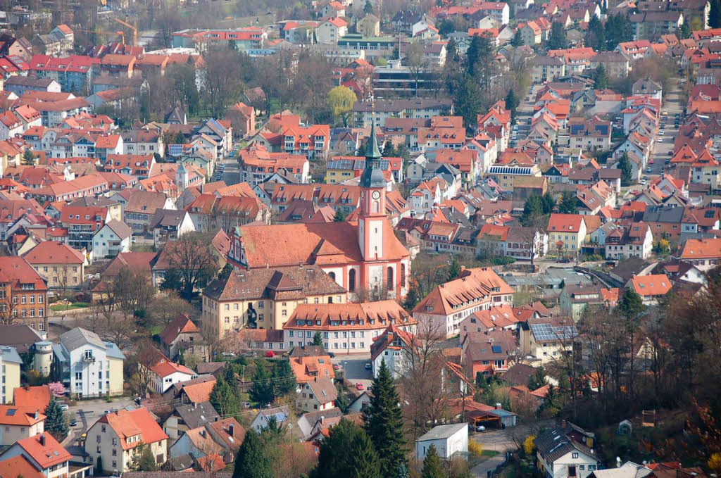 Waldkirch von oben